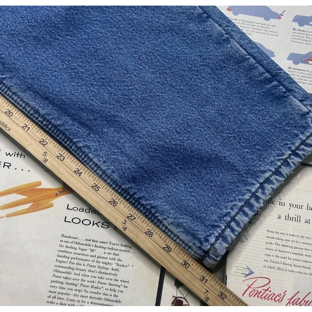Vintage Carhartt B155 DST Fleece Lined Jeans Men's 38x32 Blue  Workwear